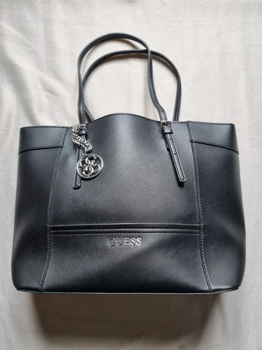 Borsa guess nero vera pelle - guess, in